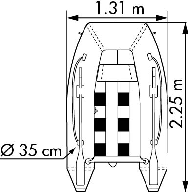 2,25m Slatted Floor Inflatable Tender Plastimo Horizon 230S 66574 ...