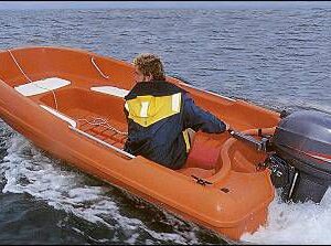 4,00m Polyethylene Boat Rigiflex Newmatic 400 Orange - Rescue Boat