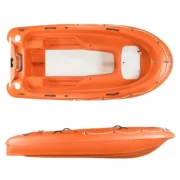 3,70m Polyethylene Boat Rigiflex Newmatic 370 Orange - Rescue Boat